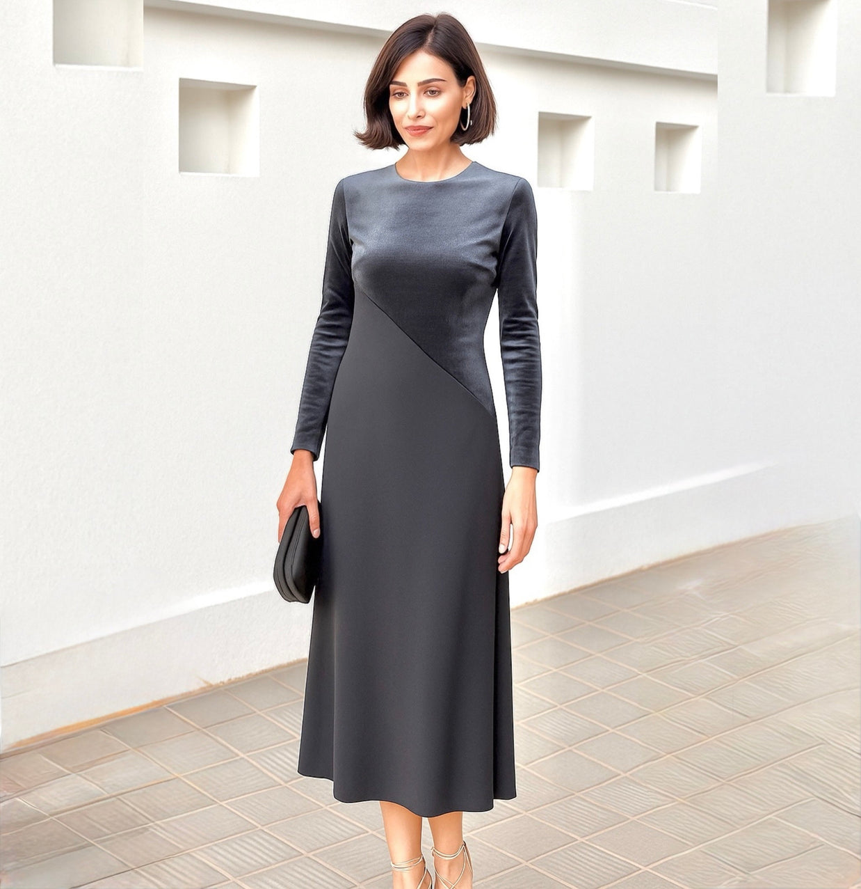 Vestido Camelia Gris