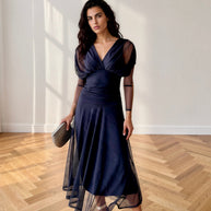 Vestido Talía Azul Marino