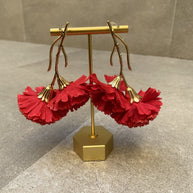 Pendientes claveles Rojos