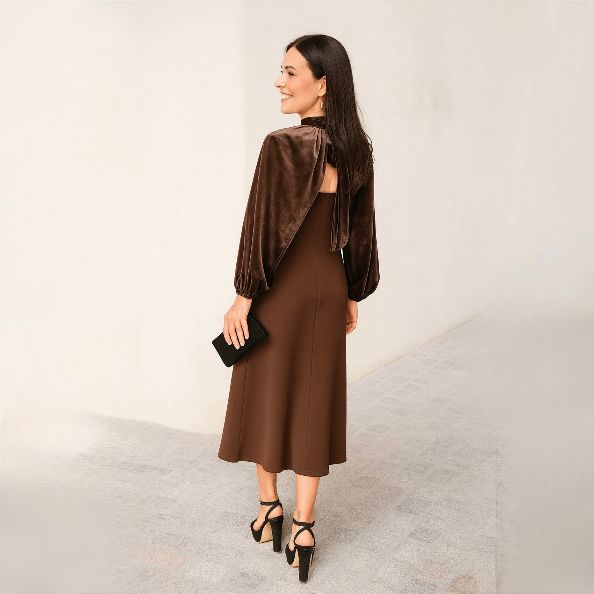 Vestido Simoneta Marrón