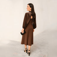 Vestido Simoneta Marrón