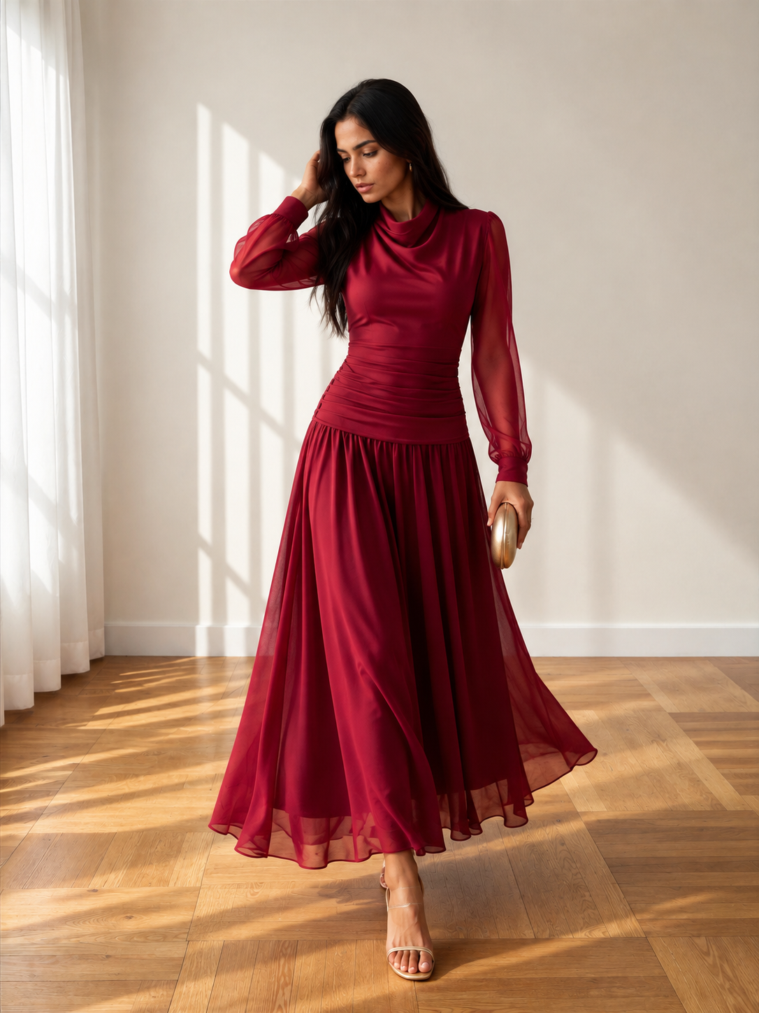 Vestido Stella Burdeos