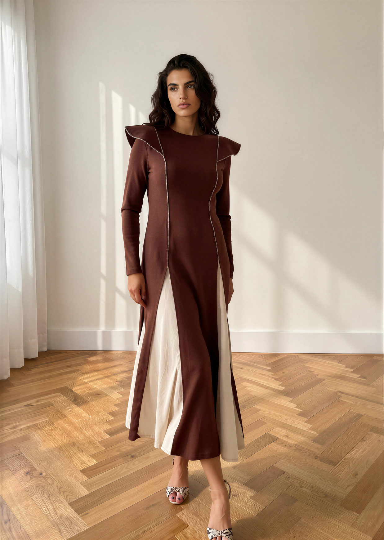 Vestido Martina Marrón