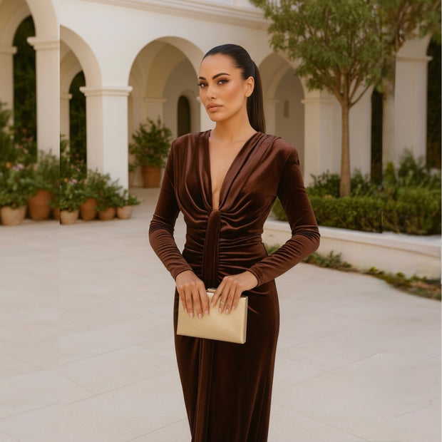 Vestido Lavinia Marrón