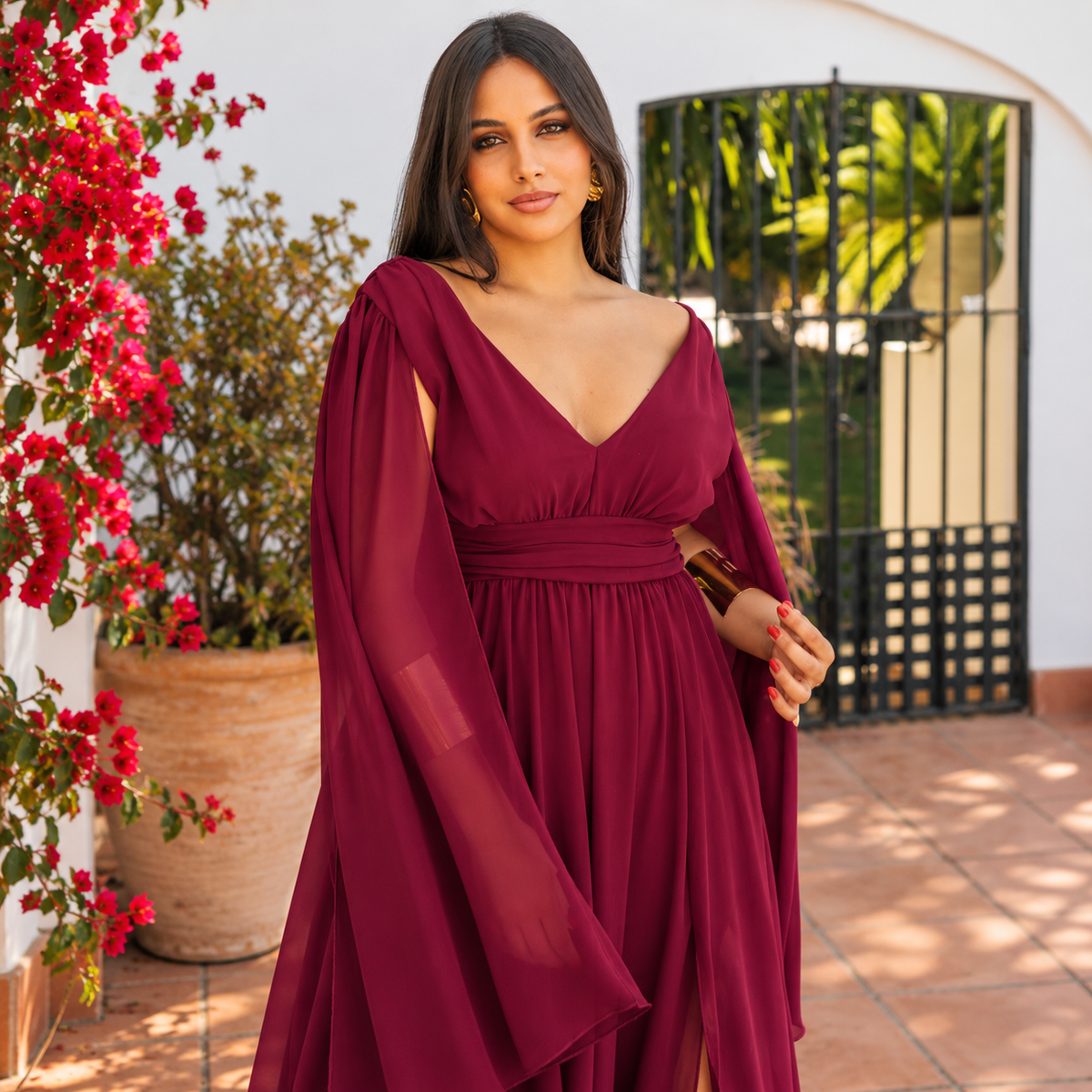 Vestido Telma Burdeos