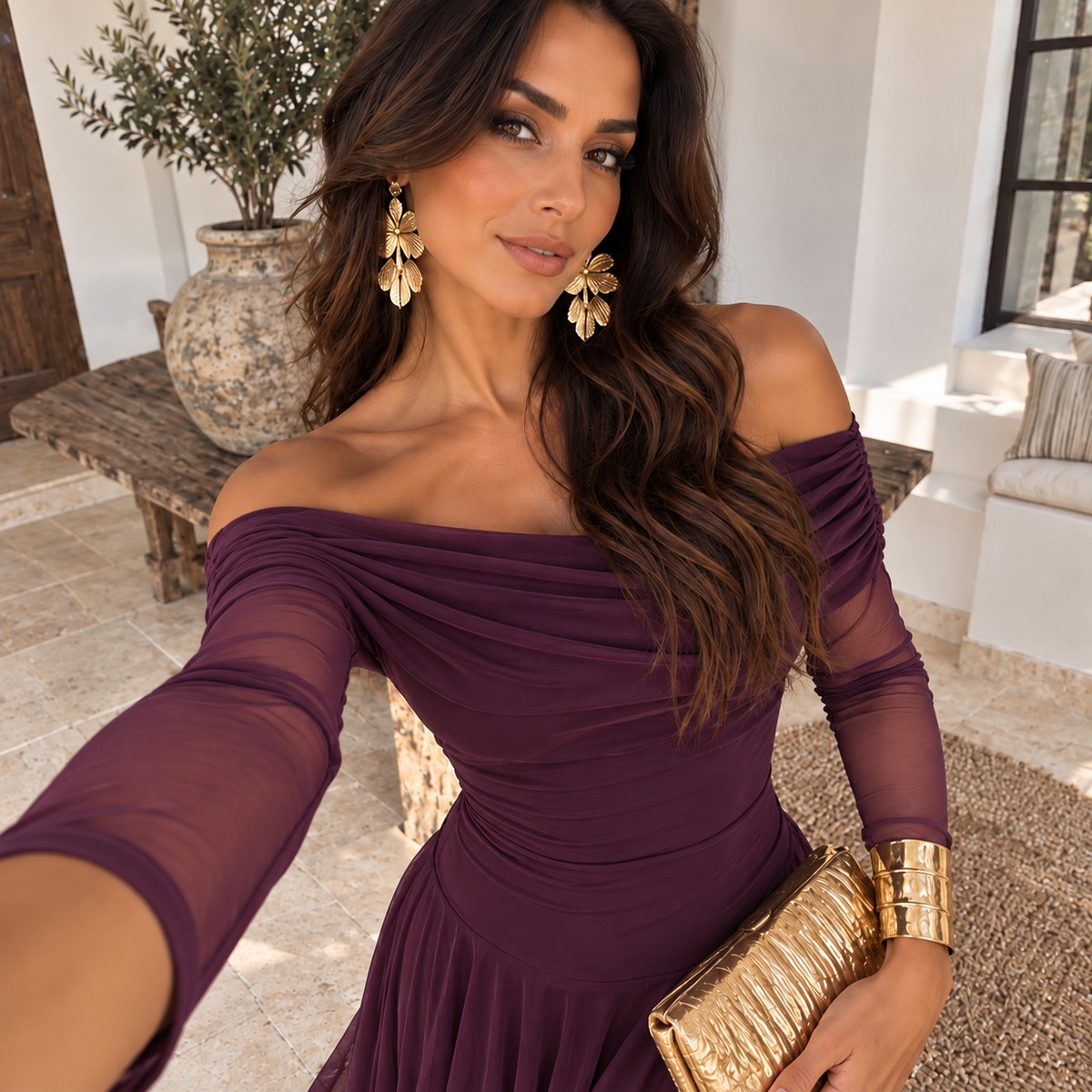 Vestido Teresa Berenjena