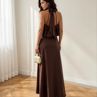 Vestido Sibila Marrón