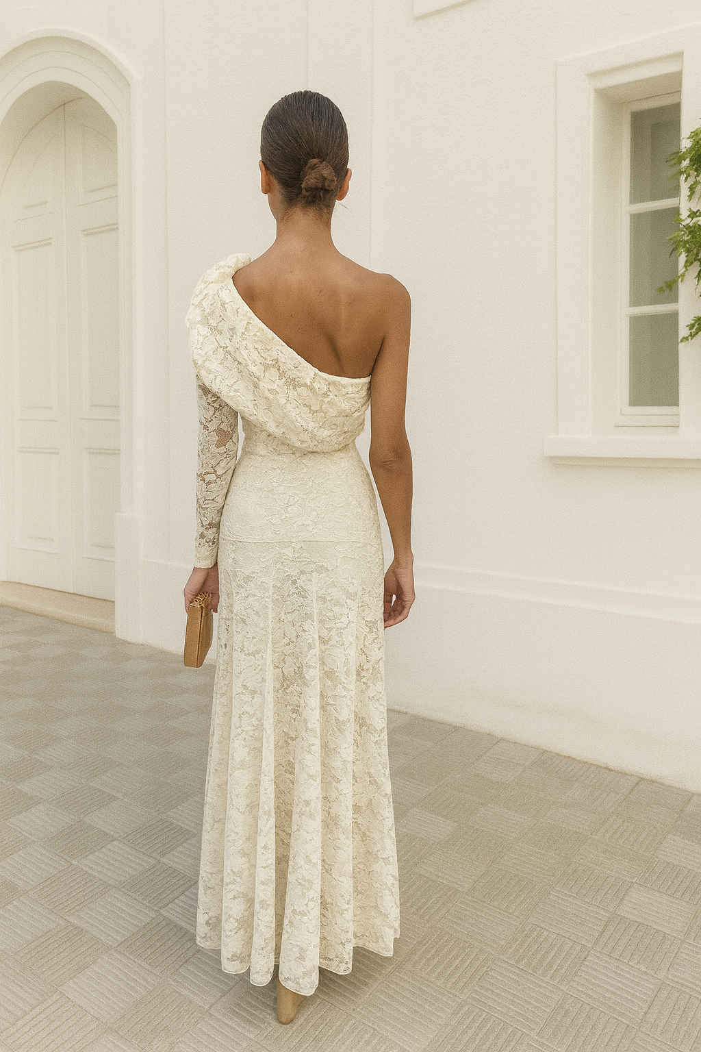 Vestido Marlene Blanco roto