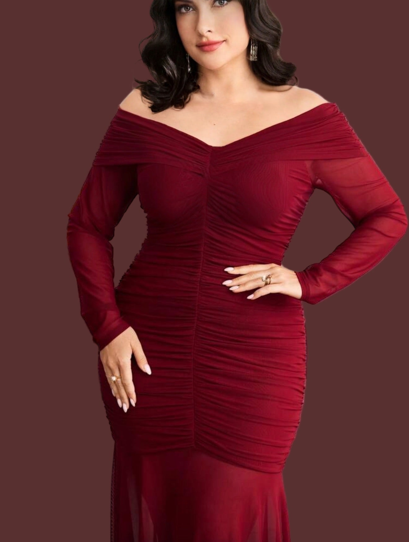 Vestido Lorena Burdeos