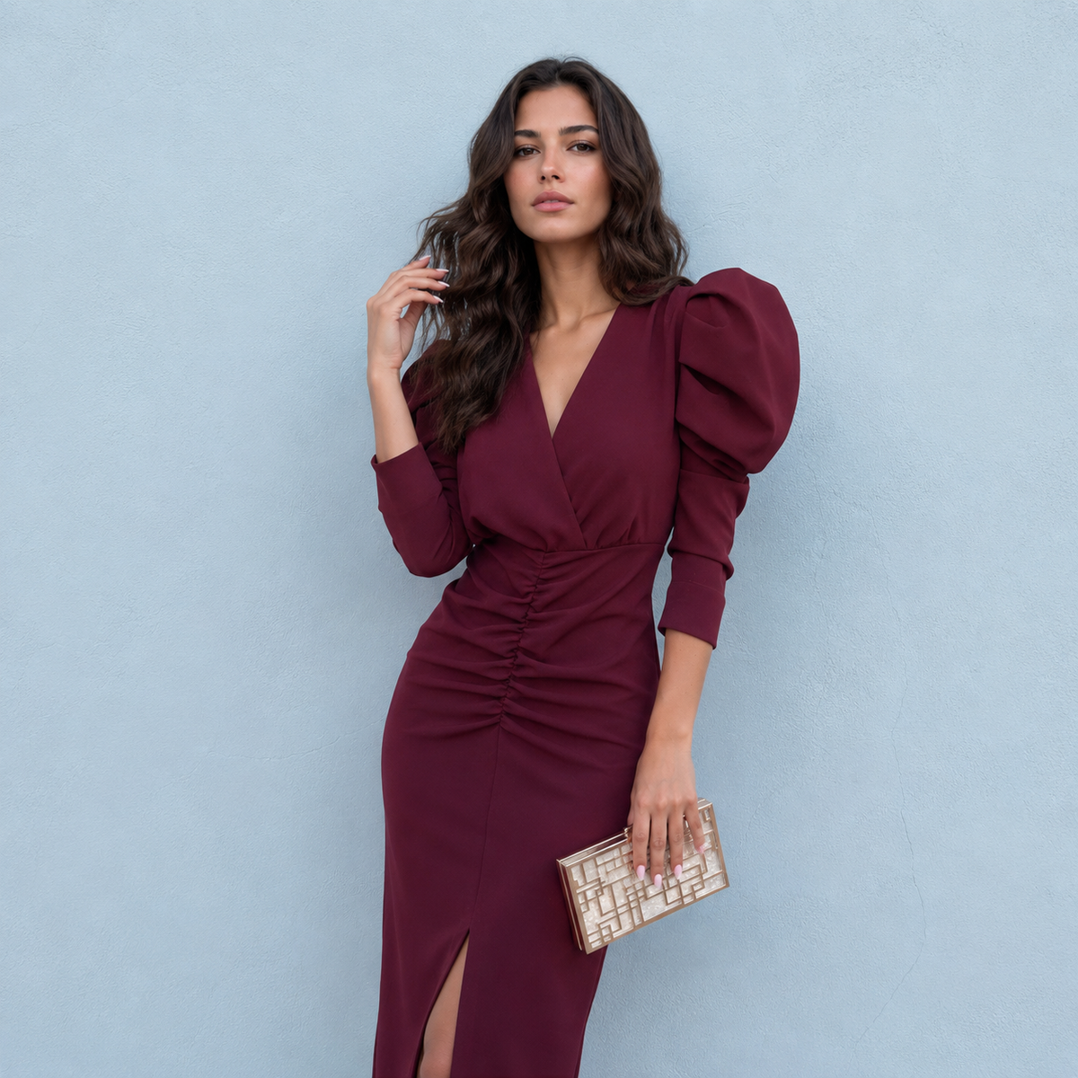 Vestido Mía Burdeos