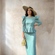 Vestido Irina verde agua