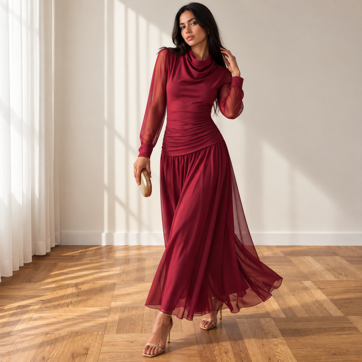 Vestido Stella Burdeos