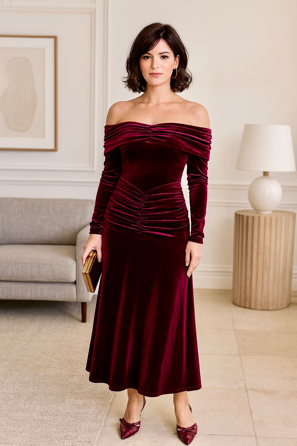 Vestido Mila Burdeos