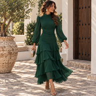 Vestido Ornella verde Botella