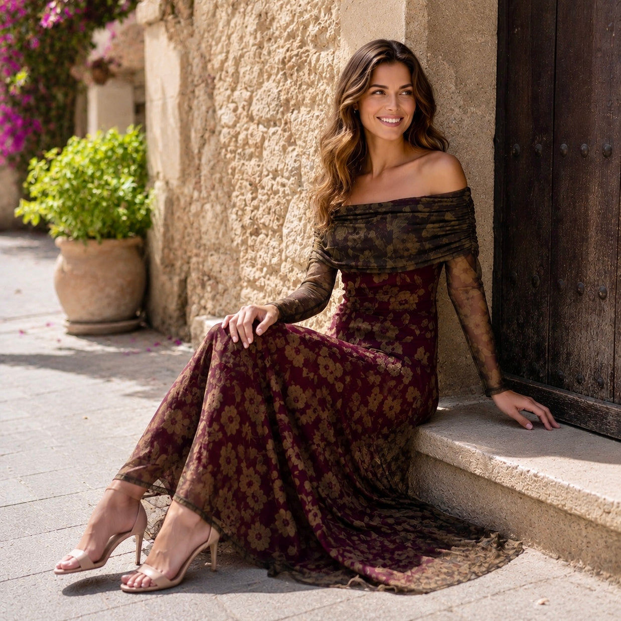 Vestido Catrina vino