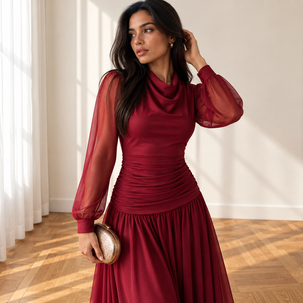 Vestido Stella Burdeos