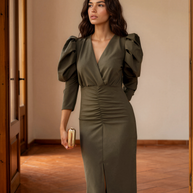 Vestido Mia verde oliva