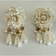 Pendientes Rosa Blanca