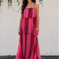 Vestido Carolina rosa