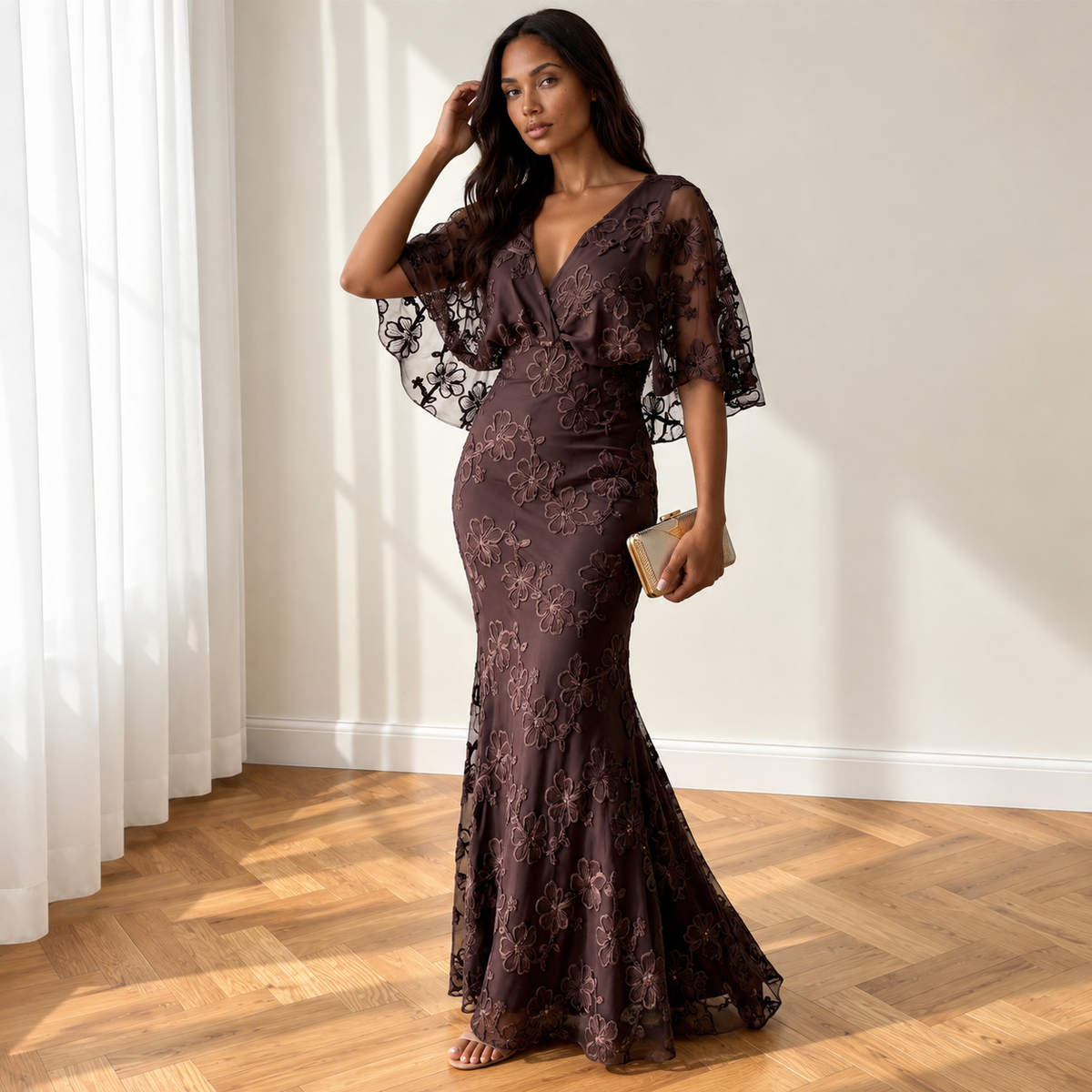 Vestido Parsida marrón