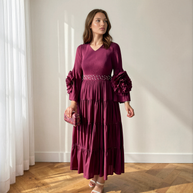 Vestido Camila Burdeos