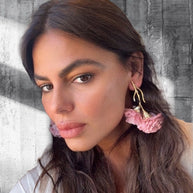 Pendientes Claveles rosas