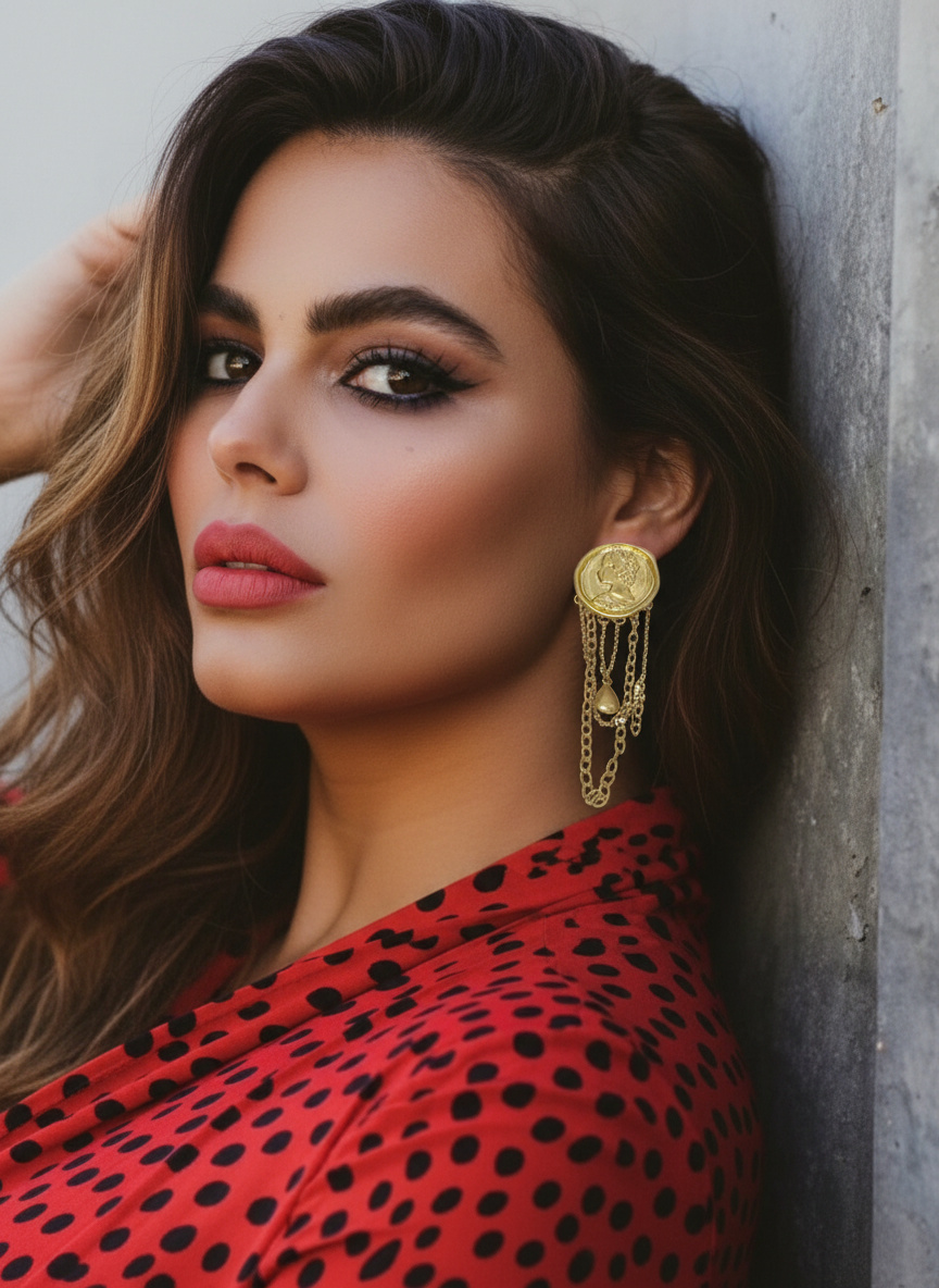 Pendientes Cairo moneda