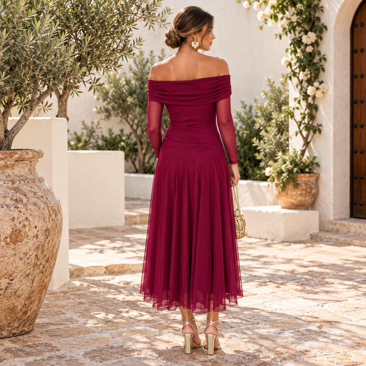 Vestido Teresa Burdeos