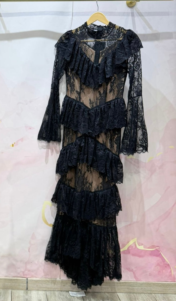 Vestido Mariana Encaje volantes