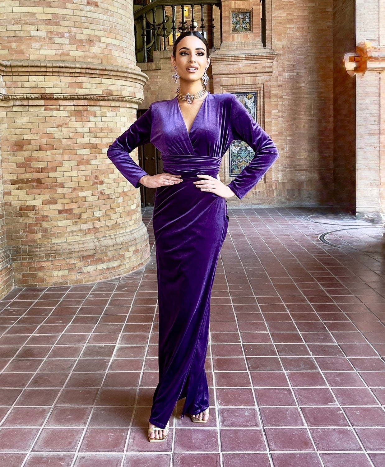 Vestido Imperio terciopelo