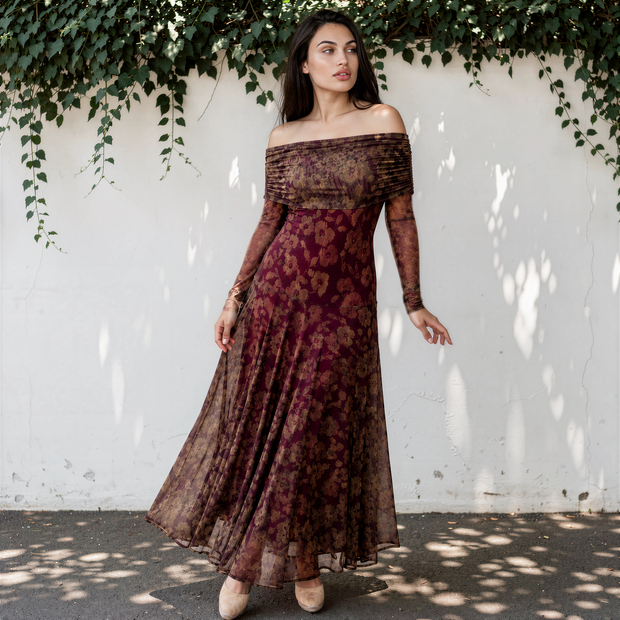 Vestido Catrina vino
