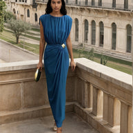 Vestido Lourdes/ Primavera petróleo