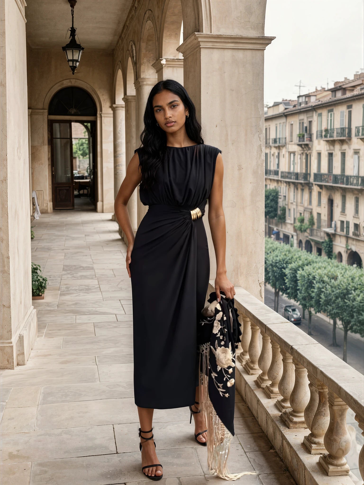 Vestido Lourdes / primavera Negro