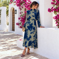 Vestido Mercedes Verde&azul