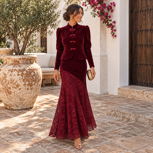 Conjunto Cornelia Burdeos