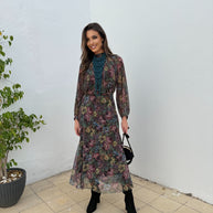 Conjunto Floral Falda/Blusa