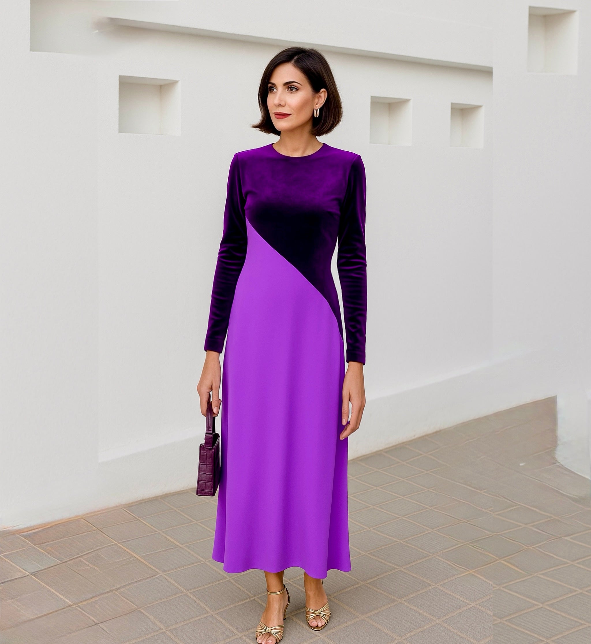 Vestido Camelia Malva