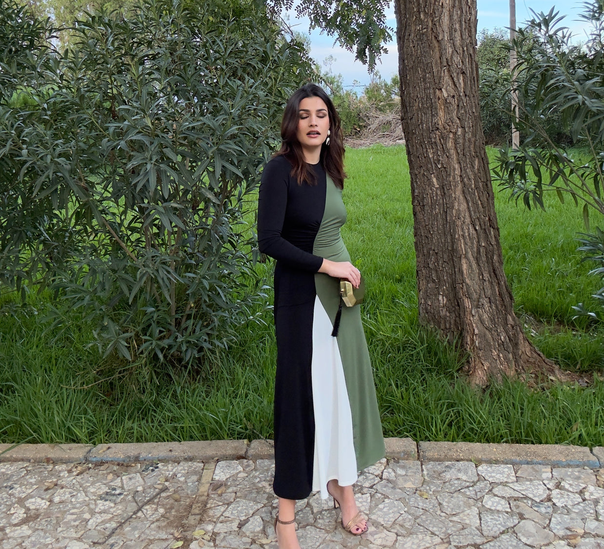 Vestido Tricolor Noa Verde