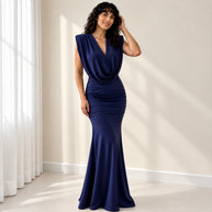 Vestido Gala Azul Marino