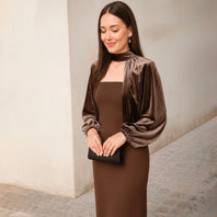 Vestido Simoneta Marrón