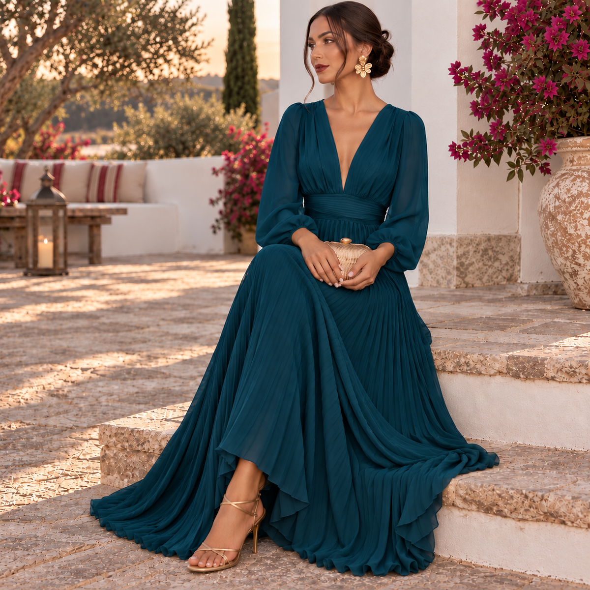 Vestido Valeria petróleo