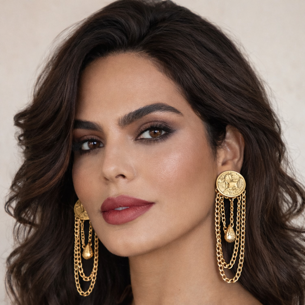 Pendientes Cairo moneda