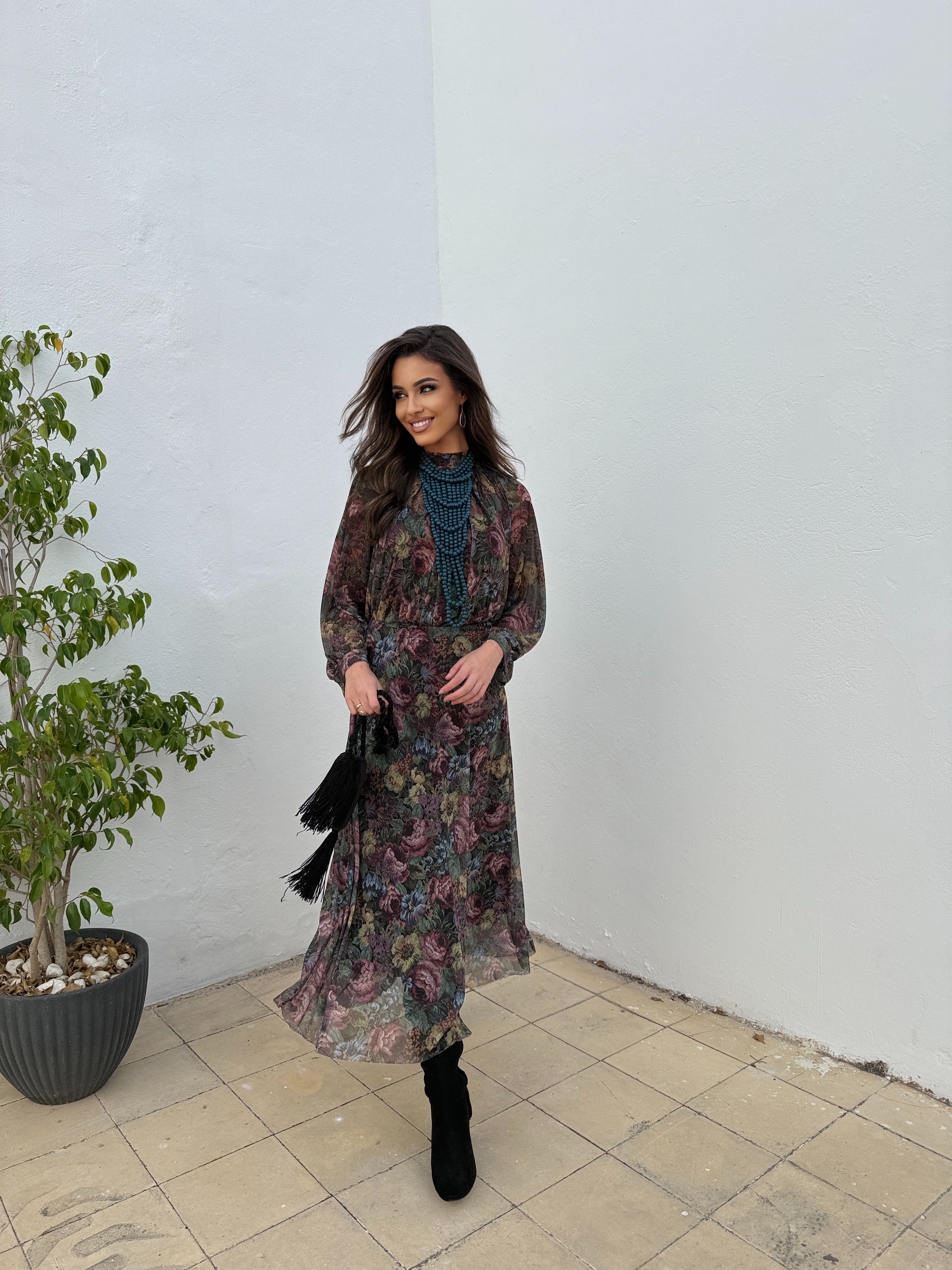 Conjunto Floral Falda/Blusa