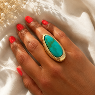 Anillo pétalo Turquesa