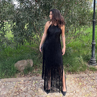 Vestido Laiya Flecos