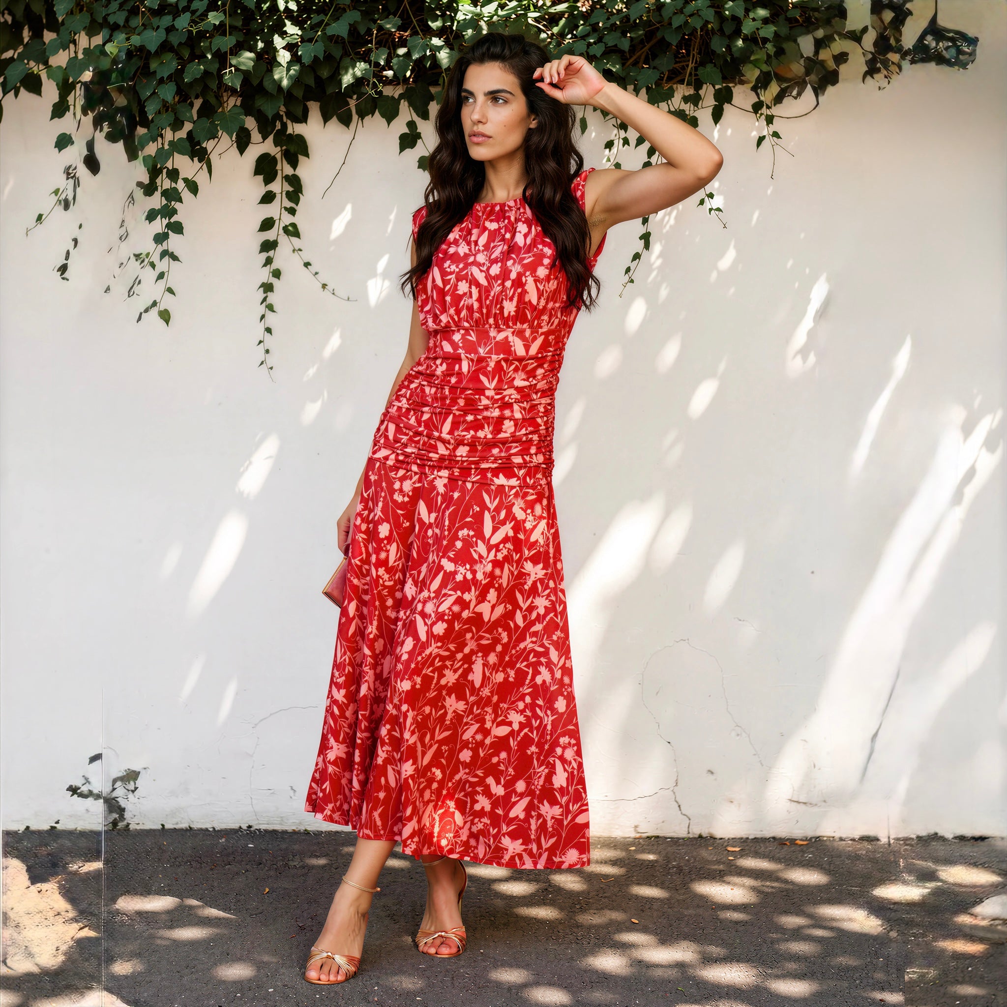 Vestido Alana Rojo Teja