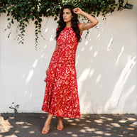 Vestido Alana Rojo Teja