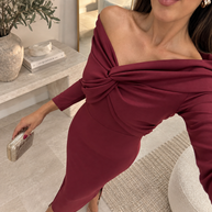 Vestido Jasmina Burdeos