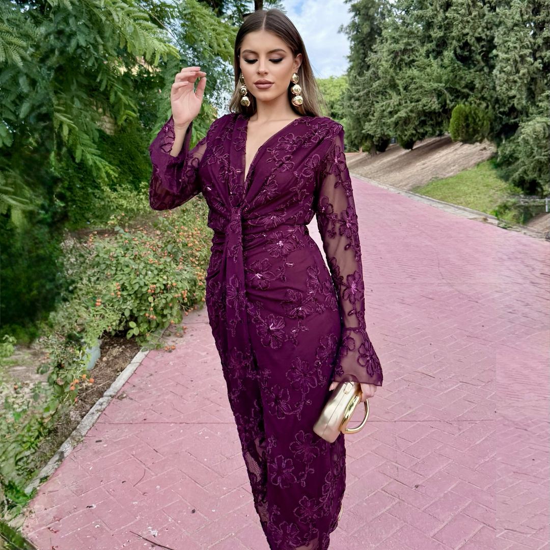 Vestido Dafne Burdeos