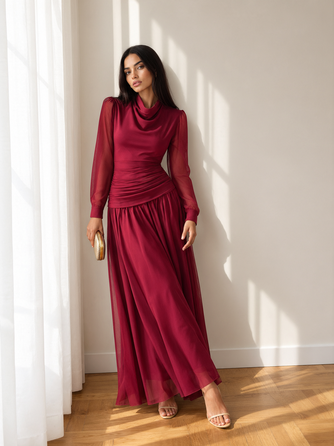 Vestido Stella Burdeos
